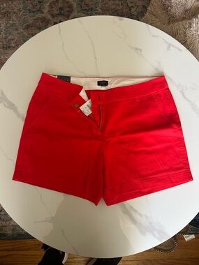J. Crew Red Cotton Chino Bermuda Shorts